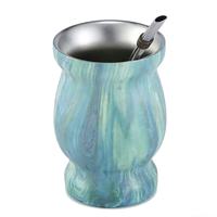 Tasse à Yerba Maté en Acier Inoxydable à Double Paroi Isolée, Forme Gourde, avec Paille Filtrante Bombilla