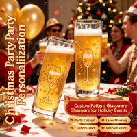 Verre à bière personnalisé 425 ml, design moderne minimaliste classique, durable et réutilisable pour bars et fêtes en plein air, Shanxi