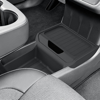 Boîte de rangement standard avec couvercle pour Model Y 2026, sous le contrôle central, en matériau TPE, organisateur intérieur de voiture, accessoires pour automobile