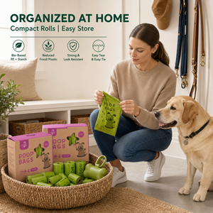 OEM ODM Custom Factory Bio Based PE ASTM D6866 Dog Poop <b>Bags</b> Extra Thick Odor Control for Walks Custom Scent Logo Retail Box - Product Image 1