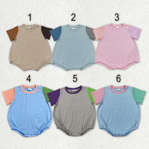 Ropa de Verano para Bebés y Niños Pequeños, Mono de Manga Corta con Burbujas, Algodón, Venta al Por Mayor - Product Image 1