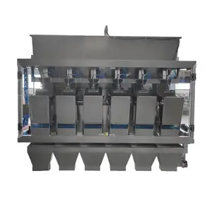 Lineare automatico di pesatura imballaggio apparecchiatura della macchina 6 testa lineare di pesatura macchina di rifornimento