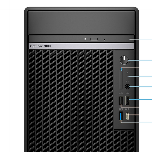 Dells Optiplex 7000MT I7 Tower Desktop Computer I7-12700 8G DDR5 1TB SSD UHD770 DVDRW 260W WIN11H Business PC