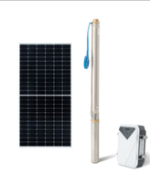 Pompe submersible solaire CC sans balais de 3 pouces avec turbine en plastique, pompe fiable pour l'extraction d'eau de puits