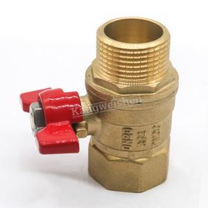 Robinet à bille en laiton DN20 3/4 P130 Norme allemande pour utilisation avec l'eau - Product Image 2