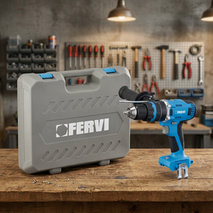 Marteau perforateur électrique sans fil FERVI 20V avec fonction percussion pour usage industriel, capacité de perçage du bois 40 mm max, capacité de perçage de l'acier 13 mm, 70/75 - Product Image 2