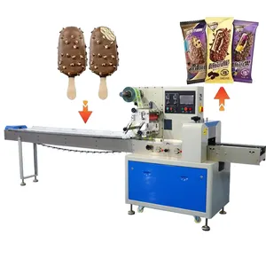 Automatic Pillow Packaging Machine Wafer Biscuit Waffle Cookies Wafer Chocolate Bar Biscuit Packing Machine