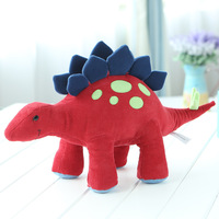 Peluche dinosaure en tissu de coton avec doublure en maille lavée, rembourrée en coton PP, 31-50 cm, coussins décoratifs pour voiture, cadeau d'anniversaire