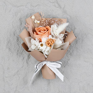 <span class=keywords><strong>ช่อ</strong></span>ดอกไม้ขนาดเล็กงานทำมือดอกไม้ดอกกุหลาบจริงผสมนิรันดร์สำหรับของขวัญวันคริสต์มาสวาเลนไทน์ - Product Image 4