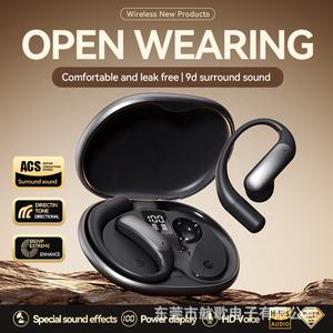 Écouteurs M129 Minimalisme Ultra-fins OWS Ouverts à l'oreille, Écouteurs à crochet d'oreille TWS, Basses profondes, Réduction de bruit, Écouteurs sans fil - Product Image 3