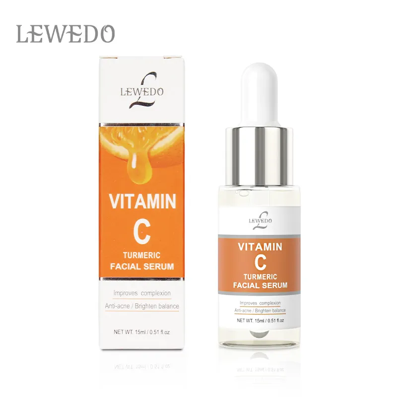 Zerdeçal C vitamini doğal organik anti kırışıklık azaltıcı yüz serumu profesyonel yüz beyazlatıcı krem