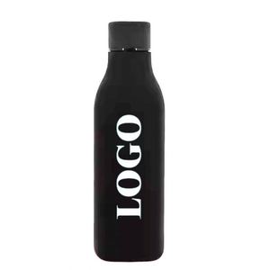 Bouteille d'eau sportive en acier inoxydable personnalisée, réutilisable, à double paroi isolée sous vide, avec couvercle en plastique pour le camping - Product Image 1