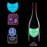Étiquette de bouteille de vin LED haute luminosité, personnalisable avec logo, étanche, pour marquage de boissons, vente en gros par l'usine Longstargift
