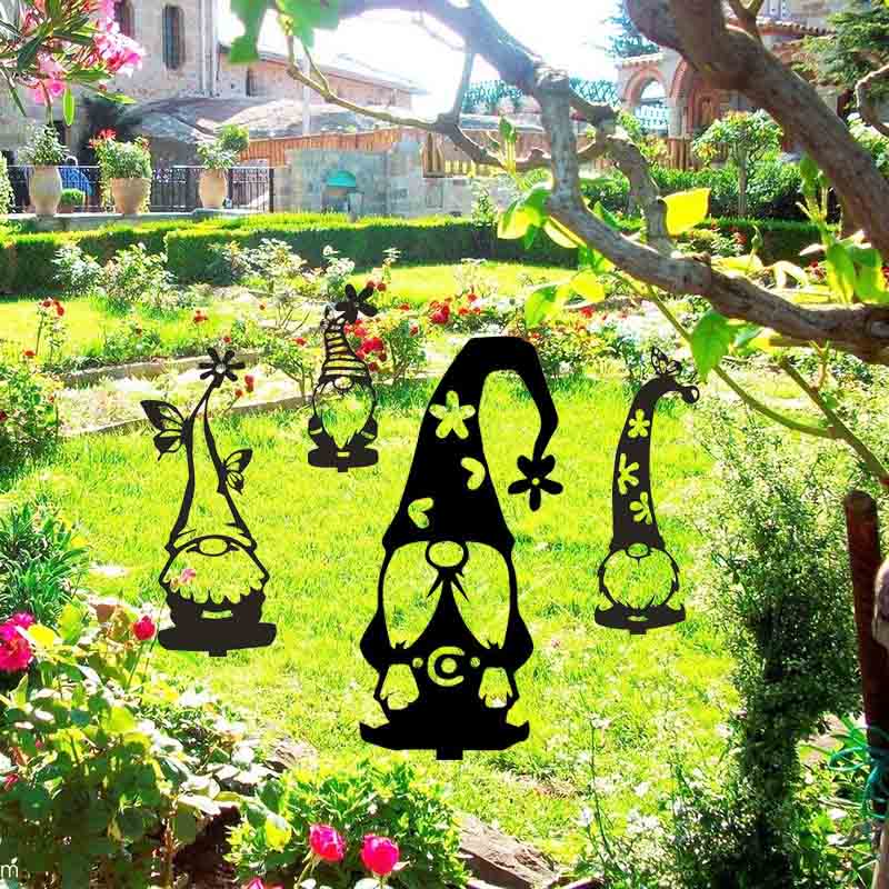 Индивидуальный дизайн, лазерная резка, металлическая вывеска, рождественские садовые ставки для наружного металлического украшения дома