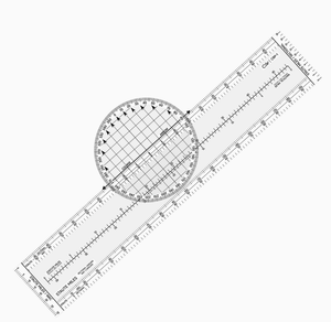 DF CRP-1  Plotter Azimutal Giratorio para Cálculo de Rutas, Distancia Náutica/Estatua, Planificación de Vuelos, Regla de Precisión - Product Image 1