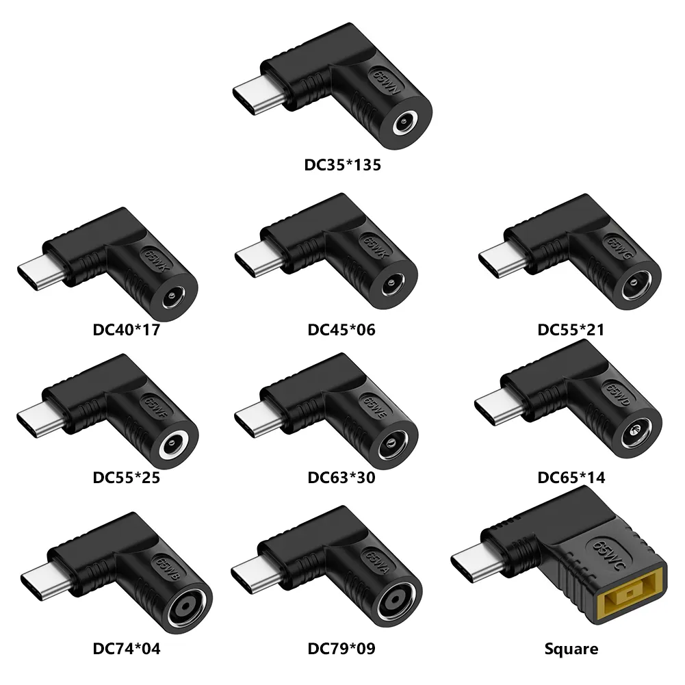 Konverter USB Tipe C PD USB Universal, konverter adaptor daya Laptop, adaptor daya colokan DC untuk Dell Asus Lenovo Notebook