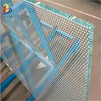 Piso antideslizante de vidrio laminado transparente Piso de vidrio de seguridad antideslizante que se puede ver a través