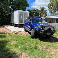 Maisons modulaires portables mobiles préfabriquées de luxe de 20 pieds remorque de bureau sur le terrain petite maison sur roues à vendre