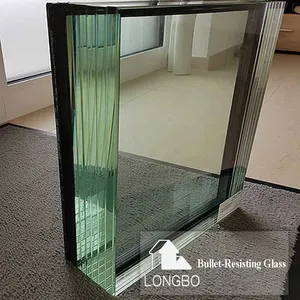 Insulated scratch proof bulletproof glass fibre covering bulletproof glass for one-way land vehicle Windows ballistic glass