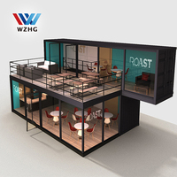 Conteneur de maison pré-assemblée, conteneur de luxe, expédition, bar, nouveau design, 40 pieds