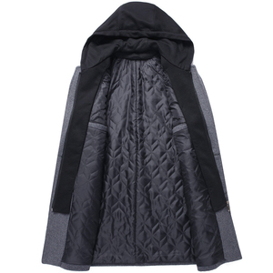 Spot Wholesale Casual Fashion Trench Warm <strong>Coat</strong> Plus Size <strong>Mens</strong> <strong>Duffle</strong> Jacket - Product Image 2