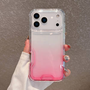 Étuis pour téléphones portables pour iPhone 17 Pro Max 16 15 14 13 12 11 étui coussin d'air lanière coloré 360 clair Combo couverture de téléphone - Product Image 4