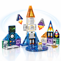 Mini tuiles magnétiques en boîte métallique 3,75 cm, blocs de construction portables pour les voyages, jouet éducatif STEM pour les tout-petits, garçons et filles, jouets cadeaux
