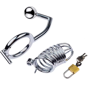 Dispositifs de chasteté masculins de haute qualité en forme de serpent CockBound avec plug anal, en métal robuste, pour le contrôle, jouets sexuels pour femmes - Product Image 4
