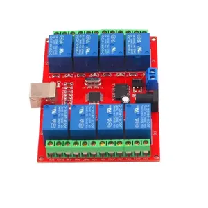 8-channel computer control relay 5V12V24V drive-free intelligent PLC control board switch USB relay module