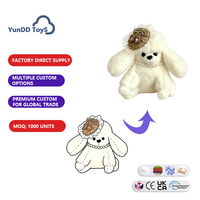 Porte-clés pendentif chien en peluche, jouet mignon en coton PP pour adultes (14 ans et plus) - Idéal pour Noël
