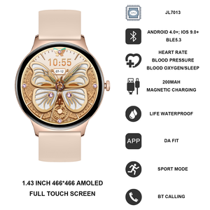 Diseño ultrafino y pantalla grande JL Smart Watch BT Call Custom Smartwatch IP68 Mujer V89 Fitness Tracker Pulseras inteligentes - Product Image 4