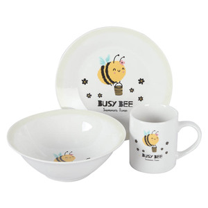 Juego de vajilla con diseño de animales para niños, vajilla de cerámica con dibujos animados - Product Image 6