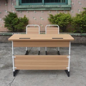 Ensemble de bureau et chaise réglables personnalisables de bonne qualité pour l'école, bureaux et chaises d'école, chaise et table doubles pour étudiants - Product Image 2