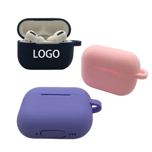 Casing penutup silikon untuk Airpods Pro, penutup pelindung kulit untuk Earphone nirkabel multiwarna, casing penutup headphone silikon