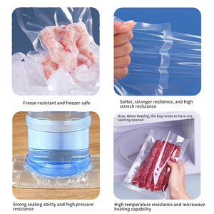 Bolsa de Vacío de Nailon de Alta Claridad, Bolsa Selladora Transparente Lisa, Sellado de Tres Lados, Grado Alimenticio para Calamar y Pulpo - Product Image 2
