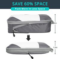 6 cubes de compression en nylon durables de haute qualité pour les voyages, légers, gain de place, pliables, essentiels pour les voyages