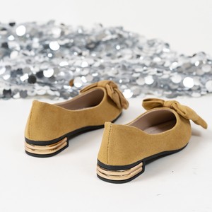 Zapatos Planos de Tacón Bajo con Punta en Pico y Lazo para Mujer, Talla Grande, de Ante, con Tacón Grueso, para Primavera, Talla 44 - Product Image 4