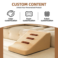 Escalier personnalisé de luxe en mousse à mémoire de forme pour chien rampe pour animaux de compagnie marches pour chat avec couverture amovible étanche OEM ODM