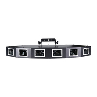 Luz Láser para DJ, Proyección de 6 Rayos RGB, Luz de Fiesta con Control DMX para Música, Discoteca, Baile, Cumpleaños, Bar, Escenario