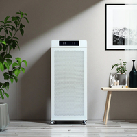 Pemurni udara industri UV, Filter HEPA portabel elektrik WiFi aktif penghilang bau kontrol aplikasi logam 1200 CADR 50 DB EU