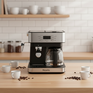 เครื่องชงกาแฟเอสเพรสโซและด<span class=keywords><strong>ริ</strong></span><span class=keywords><strong>ป</strong></span> Newle สแตนเลสสตีล 2-in-1 แบบตั้งโ<span class=keywords><strong>ป</strong></span>รแกรมได้ ไฟฟ้า 15 บาร์ <span class=keywords><strong>ป</strong></span>ิ<span class=keywords><strong>ด</strong></span>อัตโนมัติ รักษาความร้อน - Product Image 6
