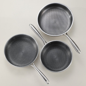 Poêle à frire plate en acier inoxydable pour usage domestique antiadhésive non enduite pour les cuisinières à induction et les cuisinières à gaz pour la friture d'œufs à steak - Product Image 1