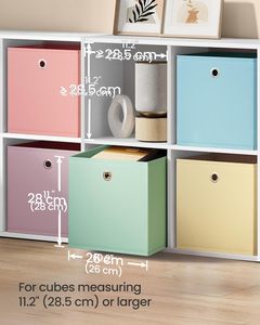 Set of 6 Foldable <b>Storage</b> <b>Boxes</b> <b>Storage</b> Cubes Closet Organizers for Shelf Fabric Collapsible <b>Storage</b> Bins - Product Image 5