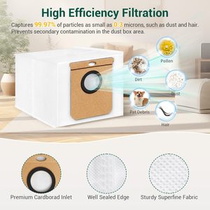 Pièces de rechange et accessoires pour <span class=keywords><strong>aspirateur</strong></span> robot Eufy L60/L60 Hybrid/L60/L50 : brosse rotative, filtres HEPA, brosse latérale, <span class=keywords><strong>sac</strong></span> à poussière - Product Image 6
