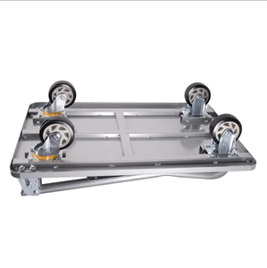 รถเข็นสแตนเลสพับได้สำหรับงานหนักเกรด304ความหนา1.0มม. รับน้ำหนักได้300กก. พร้อมล้อเลื่อนแบบเงียบ5" - Product Image 5