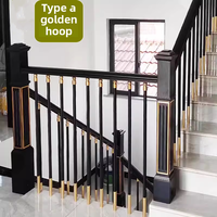 Pegangan Tangga Kayu Solid, Railing Lantai, Pagar Dalam Ruangan, Villa, Rumah Rakit Sendiri, Modern, Mewah Ringan, Pagar Pengaman, Asal Cina