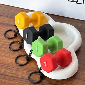 Thể Dục Phong Cách Thời Trang Túi Treo Phụ Kiện Mềm PVC Keychain <span class=keywords><strong>Mini</strong></span> Barbell Quả Tạ Mảnh Mặt Dây Chuyền Kettlebell Phòng Tập Thể Dục Móc Khóa - Product Image 3