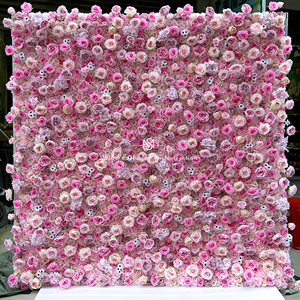 5d ha arrotolato la parete <span class=keywords><strong>rosa</strong></span> del fiore di nozze della struttura della cerniera di <span class=keywords><strong>rosa</strong></span> della cerniera del fondo - Product Image 3