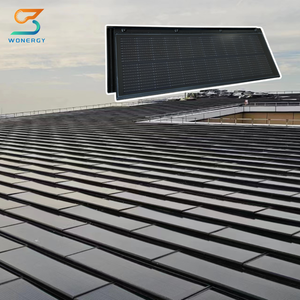 <strong>Solar</strong> Cell Light <strong>Solar</strong> Roofing Sheet 95watt Shingle Roof <strong>Tiles</strong> Black Photovoltaic Paneles Solares De Tejas - Product Image 1