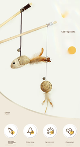 Mainan Tikus Bulu untuk Kucing, Mainan Hewan Peliharaan Baru, Mainan Penggoda Kucing - Product Image 4